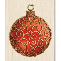 Inkadinkado Wood Stamp, Round Ornament