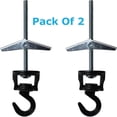 thumbnail image 4 of Swivel Hook Hangers, Multi-Functional for Hanging, Screws and Anchors Included, 2 Sets Per Pack,Black, 4 of 7
