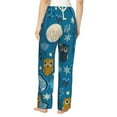 thumbnail image 3 of Bingfone Pajamas For Women,Cute Colorful Owls And Trees Pajama Pants With Pockets-Medium, 3 of 9