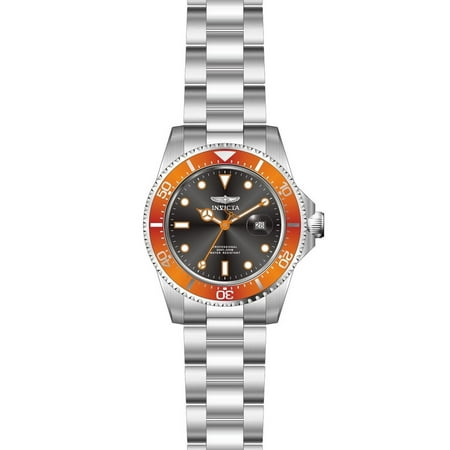 Invicta 22022 Gent's Orange Accented Bezel Black Dial Dive Watch