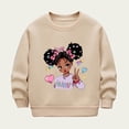 thumbnail image 2 of QQAMB Sweatshirts for Girls Crewneck Graphic Printed Long Sleeve Fleece Casual Comfy Pullover Tops,9 Years, 2 of 5
