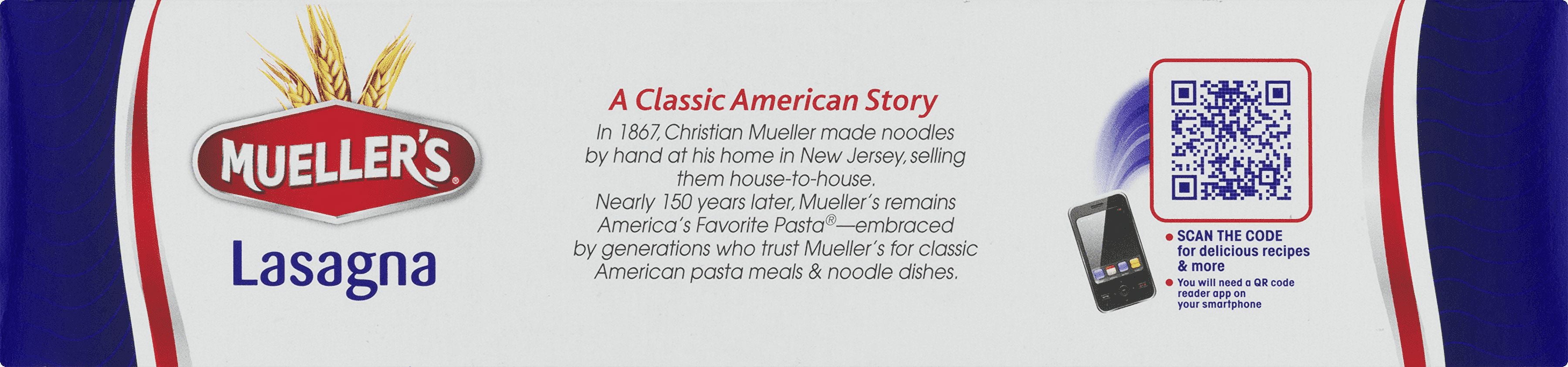 (3 pack) Mueller's Sodium-Free, Cholesterol-Free Lasagna Pasta, 16 oz (Shelf-Stable)