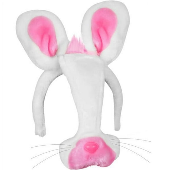 Adult Rabbit Headband with Ears and Nose