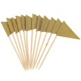thumbnail image 2 of Golden Paper Food Flag Picks for Decor Creative Cake Flags and Party Toppers 12 Pieces, 2 of 4