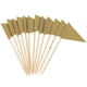 thumbnail image 2 of Golden Paper Food Flag Picks for Decor Creative Cake Flags and Party Toppers 12 Pieces, 2 of 4