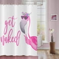thumbnail image 2 of Pink Flamingo Shower Curtain, Funny Hot Pink Flamingos Girl''s Cute Bathroom Curtain for Bathtub Home Decor Waterproof Fabric Machine Washable with 12 Hooks,72"x84", 2 of 6