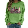 thumbnail image 2 of Women's Christmas Sweatshirt Graphic Print Long Sleeve Crewneck Sweatshirt Pullover Holiday Party Top Cozy Casual Streetwear Style, 2 of 3