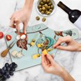 thumbnail image 4 of Feather Cutting Board, Watercolor Dream Catcher Inspirations Traditional, Decorative Tempered Glass Cutting and Serving Board, Wine Bottle Shape, Burnt Sienna Seafoam, by Ambesonne, 4 of 5