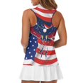thumbnail image 5 of HUIACONG Eagle Design for The American Flag Women's Sleeveless Golf Shirts, Half Zip Collared Stretchy Workout Tank Tops Elastic Golf Top for Tennis Running, 5 of 7