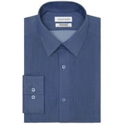Calvin Klein Mens Infinite Comfort Slim Fit Dress Shirt Blue 14 14.5 32 33 Male
