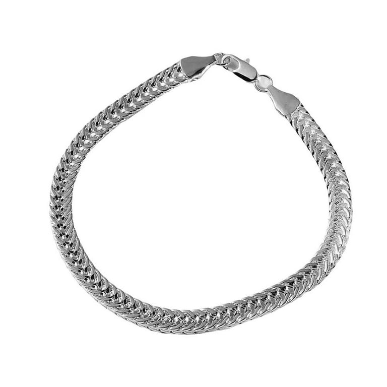 Silver Stainless Steel Curb Cuban Link Chain Bracelet Men Silver Stainless Steel Curb Cuban Link Chain Bracelet Men