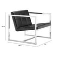 thumbnail image 5 of Zuo Modern® Carbon Occasional Chair, Black/Chrome, 5 of 7