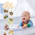 thumbnail image 6 of XIBUFE Nordic Wooden Hair Clips Organizer Wall Hanging Princess Girls Hair Bow Holder Cute Cloud Shape Baby Headband Storage Hanger for Girls Room Bedroom Home Decoration, 6 of 7