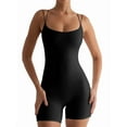 thumbnail image 3 of Jumpsuits for Women Workout Sleeveless Backless Tummy Control Yoga Rompers Black S, 3 of 10