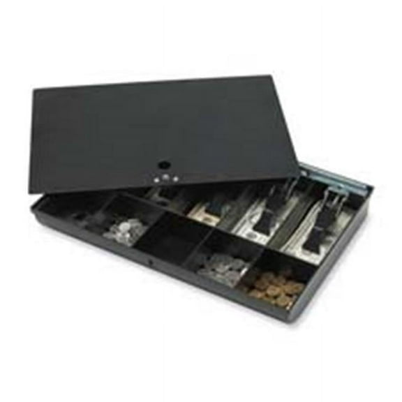 Money Tray- w- Locking Cover- 16in.x11in.x2-.25in.- Black
