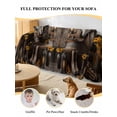 thumbnail image 4 of Vintage Western Couch Cover for Dogs, Countryside Sunflowers Wooden Retro Washable Sofa Covers Slipcover for Pets Dogs Futon Cover, Couch Recliner Covers, Oversized Chair Slipcover 71"x91", 4 of 9