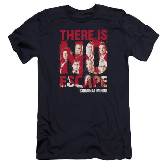 Criminal Minds No Escape Premium Canvas Adult Slim Fit 30/1 T-Shirt Navy