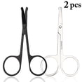 thumbnail image 2 of 2PCS Nose Hair Scissors Mini Stainless Steel Rounded Tip Scissors Beard Scissors, 2 of 10