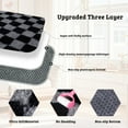 thumbnail image 3 of SARAG 6x9ft Black And Gray Area Rugs, Modern Checkerboard Rug For Living Room Bedroom, Thickened Memory-Foam Area Rug For Kids Nursery Dorm, Home Decor, Anti-Slip And Easy To Clean, 3 of 8