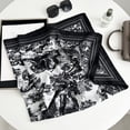 thumbnail image 2 of MYG Women Silk Scarf 90x90cm Luxury Print Large Hijab Shawl Bandanna Muffler Wrap, 2 of 7