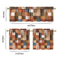 thumbnail image 6 of Rod Pocket Kitchen Curtain Set 3-Piece, 27.5x36 Inch Valance & Tier Drapes, Polyester Pongee Cafe Curtains for Living Room, Bathroom, Farmhouse Rustic Country Window Treatments., 6 of 6