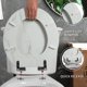 thumbnail image 4 of Asiento de Inodoro Ángel Escudo Redondo de Madera Moldeada con Cierre Silencioso Estilo Mármol, 4 of 7