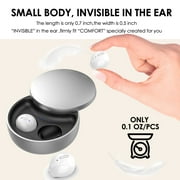Invisible Earbuds Sleep Smallest Bluetooth Earbuds Mini Wireless Ear Buds Discreet Bluetooth Earpiece Tiny Hidden Small Ears Earbud for Work Headphones True Wireless Earpiece with Charging Case