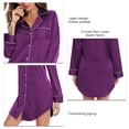 thumbnail image 1 of ZJchao - Camisón de satén para mujer con botones camisón de seda manga larga cuello en V ropa de dormir ANGGREK Otros, 1 of 6