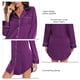 thumbnail image 5 of Camisón de manga larga para mujer, diseño de solapa con botones, elástico, agradable a la piel, cómodo, camisón suelto, 5 of 6