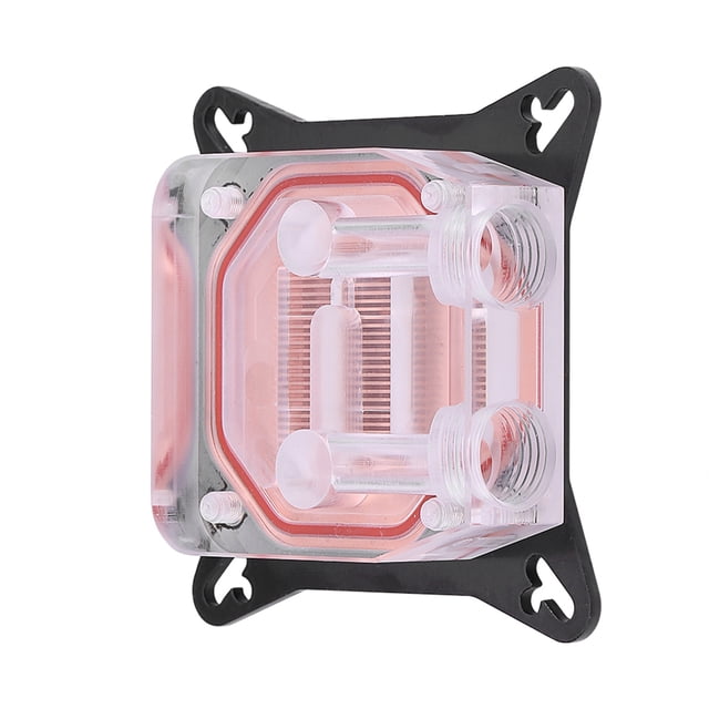 Bloque De Agua GPU Para Computadora, Cobre, Cubierta POM Del Bloque De Enfriamiento Con Canal, Especificación De Rosca: G1/4