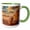 Green/White, variant on 3drose, Wadi Rum Sunrise, Jordan. Valley of the Moon., 11oz Mug
