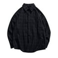 thumbnail image 2 of Htigea Mens Shirts Long Sleeve Button Down Shirt for Men Plaid Shirt Mens Button Up Shirts Long Sleeve Black,M, 2 of 6