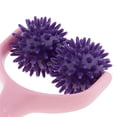thumbnail image 3 of Spiky Deep Tissue Hand Held Reflexology Acupuntura Dolor Muscular ador Herramienta de de Rodillos para Piernas Trasero - Rosa + púrpura Yinane Bola masajeadora profesional, 3 of 7