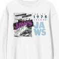 thumbnail image 2 of Jaws Amity Island 1975 Crew Neck Long Sleeve Men's White Sweatshirt, 2 of 3