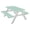 Green, variant on AUHomi Rectangle Picnic Table Cover with Bench Covers, Outdoor Courtyard Waterproof Vinyl Tablecloth, Flannel Backing, Elastic Edge (30 x 72 Inch, Green Plaid)