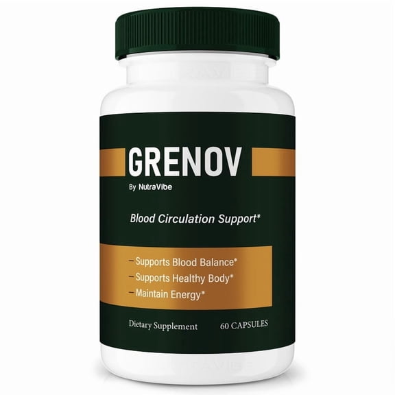 Grenov Capsules - Official Grenov Pills to Maintain Overall Health, All Natural Blood Formula For Healthy and Stable Levels, Grenov Review (60 Capsules)
