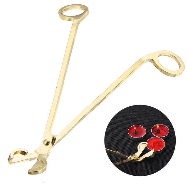 TIMIFIS Kitchen Gadgets Stainless Steel Candle Wick Oil Lamp Trimmer Scissors Cutter Snuffers Gold