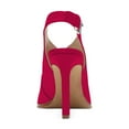 thumbnail image 3 of YDN Women's Peep Toe High Heel Sandals Backstrap Slingback Stiletto Pumps Shoes with Buckle Size 7 Red, 3 of 4