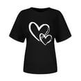 thumbnail image 4 of STETMN Heart Valentine Graphic Tee - Women's Cute Love Print Short Sleeve Crewneck Casual Lightweight Top, 4 of 6