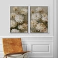thumbnail image 3 of Framed Canvas Print Wall Art Set of 2 Soft White Florals Botanical Vintage Art for Living Room, Bedroom, Office - 24"x36"x2 WHITE, 3 of 7
