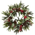 thumbnail image 1 of 22&rdquo; Couronne de Baies de Houx, 1 of 1