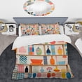 thumbnail image 2 of Designart "Playful Patterns Mid Century Pink Delight IV" Abstract Bedding Covert Set - Abstract Midcentury Pink Mid-Century Bed Set With 1 Sham, 2 of 6