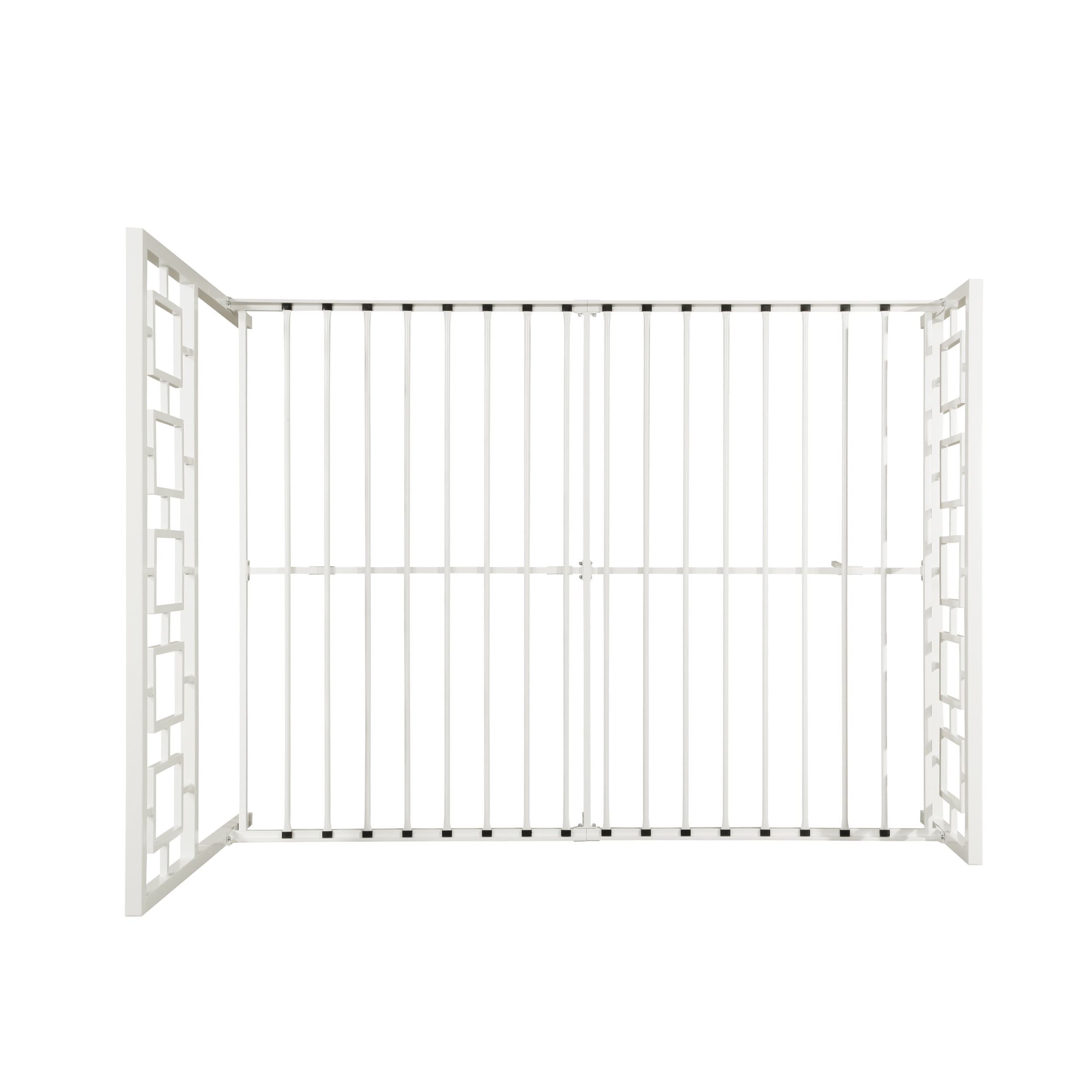 Noble House Krystin Modern Queen-Size Iron Bed Frame, White