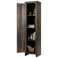 thumbnail image 4 of Canddidliike Linen Tower Bathroom Storage Cabinet Tall Slim Side Organizer with Shelf-Walnut, Bathroom Floor Cabinet for Entryway Storage, Home Office Furniture, 4 of 9