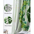thumbnail image 3 of St. Patrick's Day Blackout Curtains for Bedroom Living Room Darkening Curtains 63 Inches Long Lucky Shamrock Wreath Lips Green Stripes Window Curtain 2 Panels Set Window Treatment Drapes 42"x63", 3 of 9
