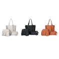 thumbnail image 4 of 4 Pièces/set Sac à Main de Mode Grande Capacité Sac à Bandoulière Portefeuille, 4 of 4