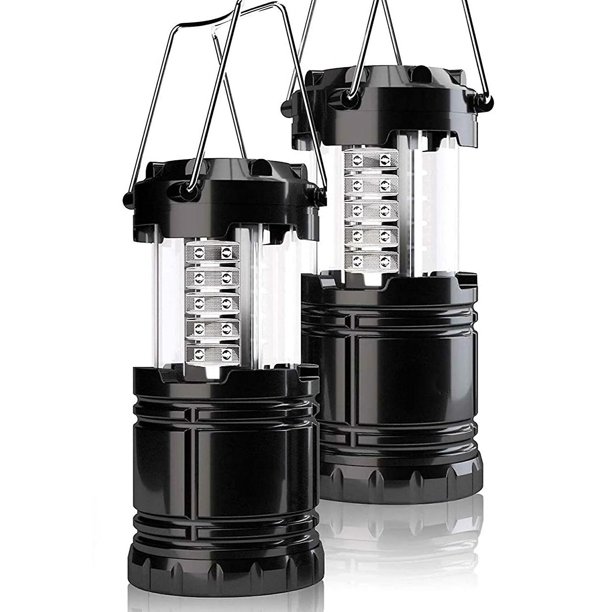 Linterna LED para acampar, linternas de supervivencia portátiles súper brillantes, durante huracanes, emergencias, tormentas, luces/lámpara plegables originales para acampar Feliz Sencillez