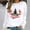 White, variant on asdoklhq Christmas Women Sweatshirt Women's Round Neck Christmas Printed Sweatshirt Long Sleeved Top Sweatshirt Gray XS