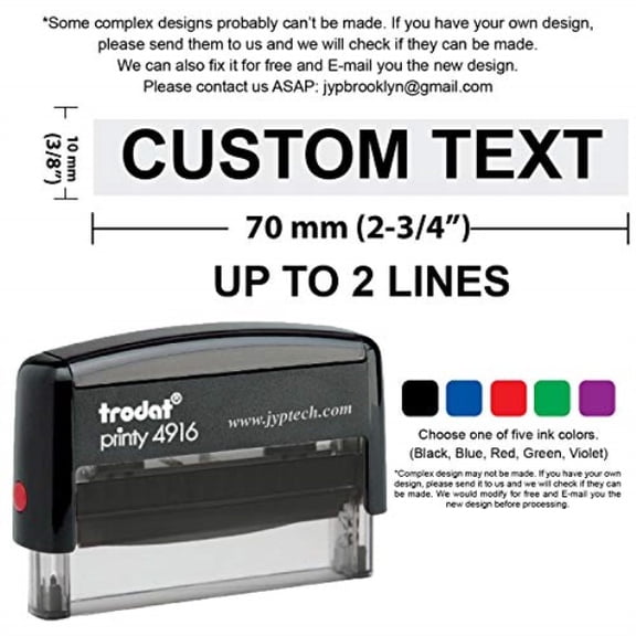 single line stamp for signatures and checks