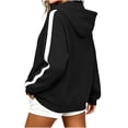 thumbnail image 5 of Atogsazn Womens 1/4 Xip Oversized Hoodies Casual Long Sleeve Fleece Hooded Sweatshirt Fall Winter Tops Black M Fashion, 5 of 7